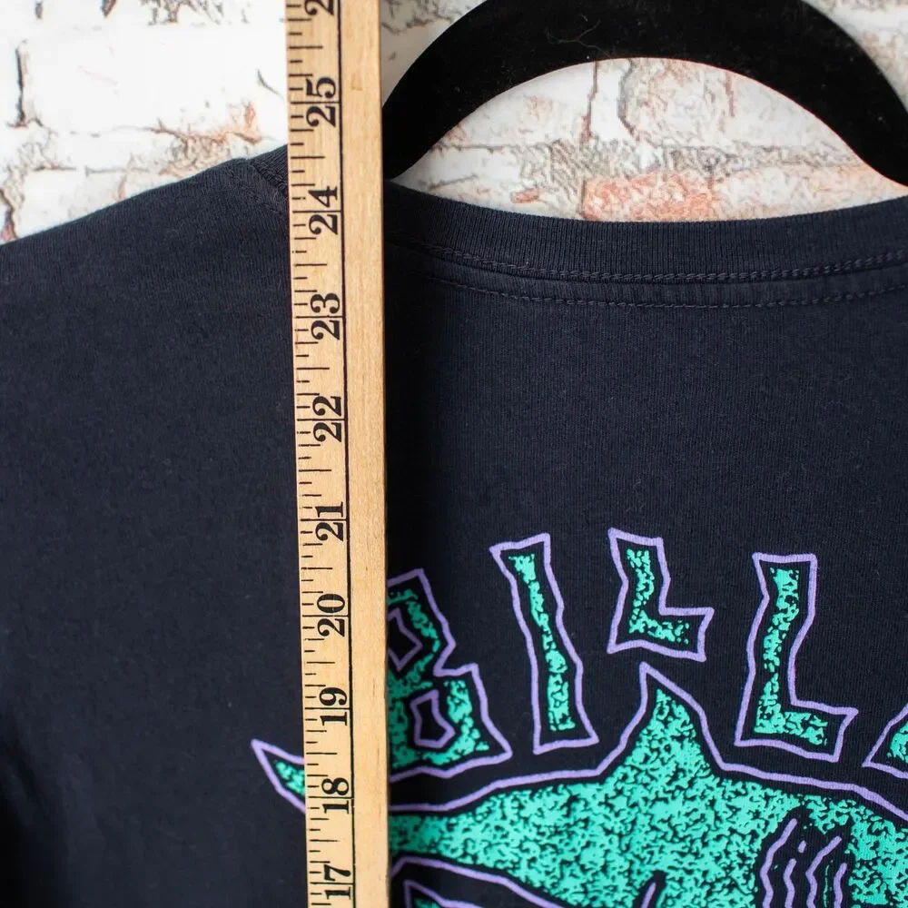 Billabong Boys L 14 T-Shirt Black Shark Graphic Logo Skate Surf Short Sleeve